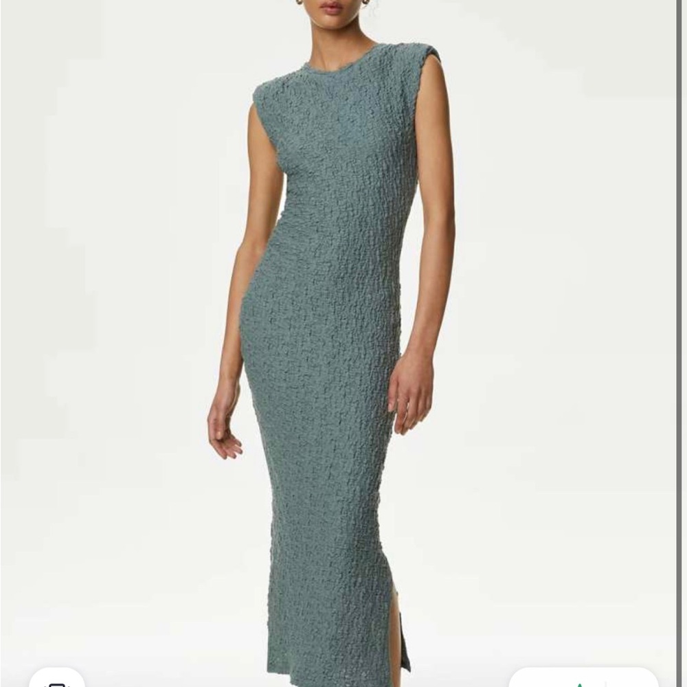 Marks & Spencer Green Sleeveless Sheath Maxi Dress